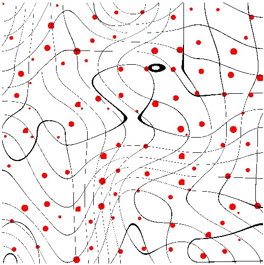 Distort the grid cells by adding a smooth noise offset.