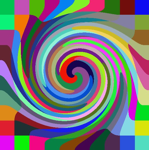 Swirl pattern with a fixed radius of 0.5.