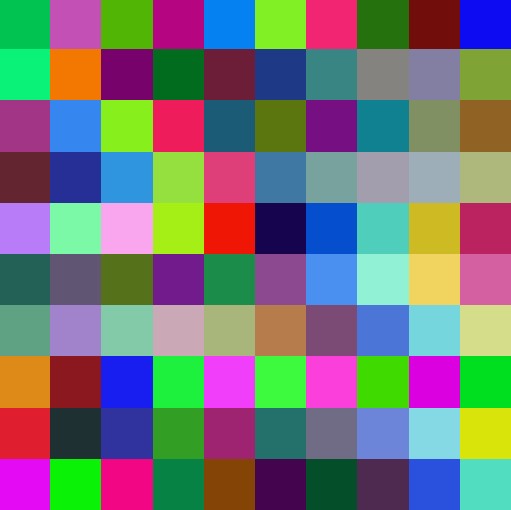 Random color squares.