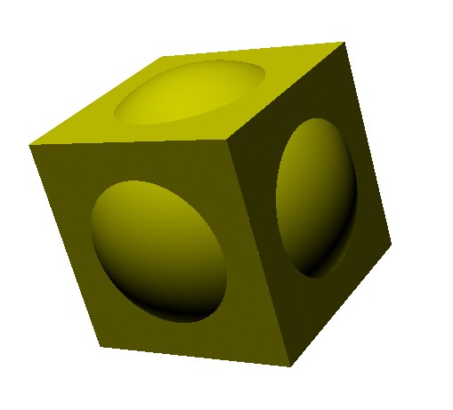 Add the sphere and cube sdf functions to create a new shape.