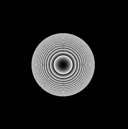 Simple sdf sphere function - instead of drawing  a constant color - draw the distance steps so you can see the rings.