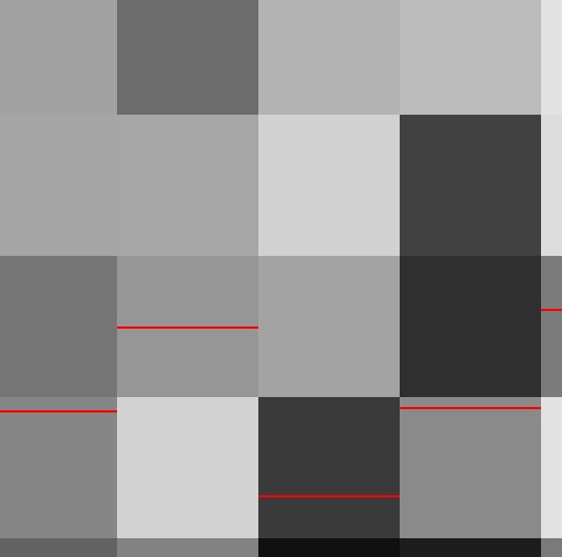 Visualizing the smooth noise step values that are intepolated to create the final smooth noise values.