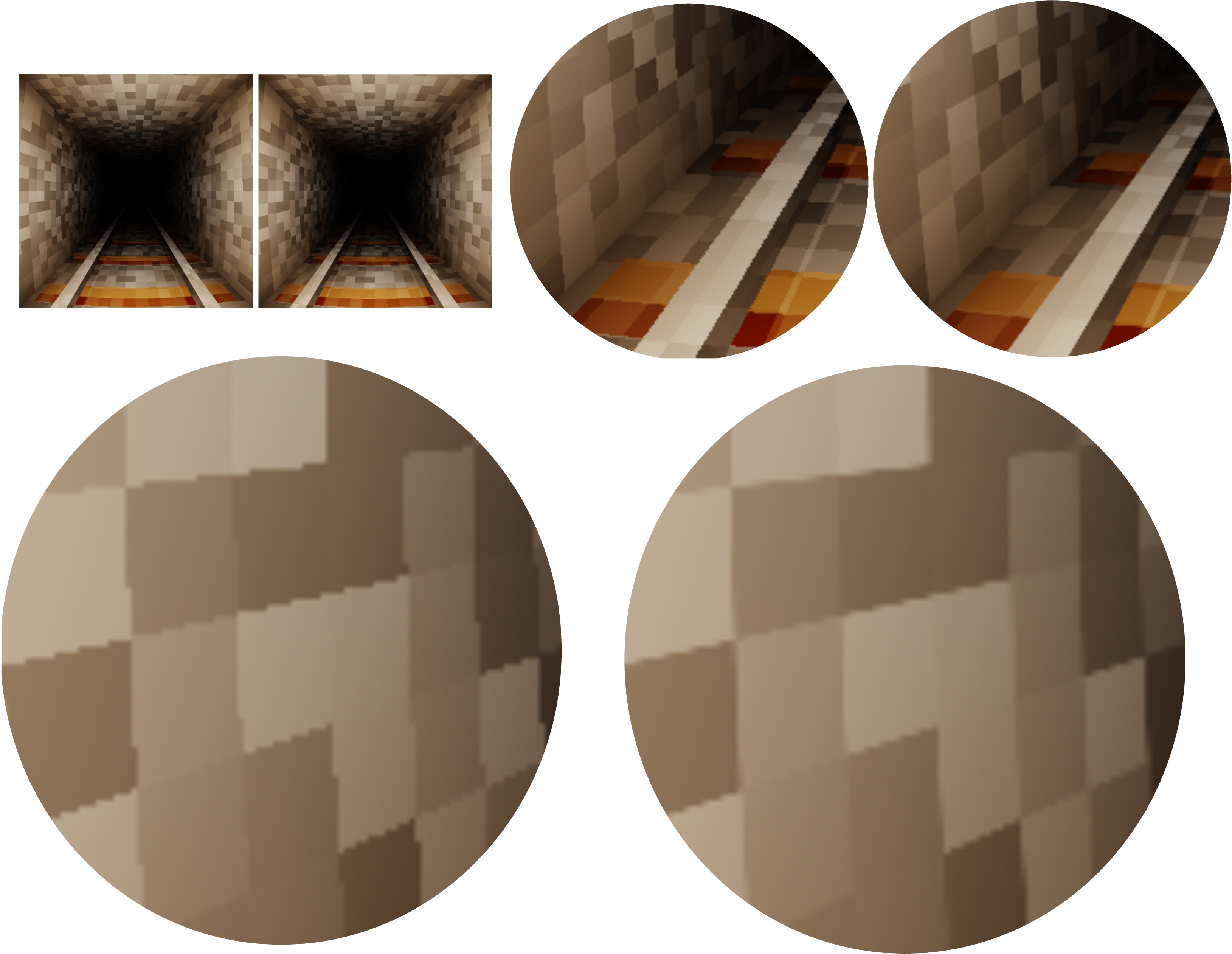 Multiple samples for each pixel to smooth out jaggedyness (anti-aliasing).