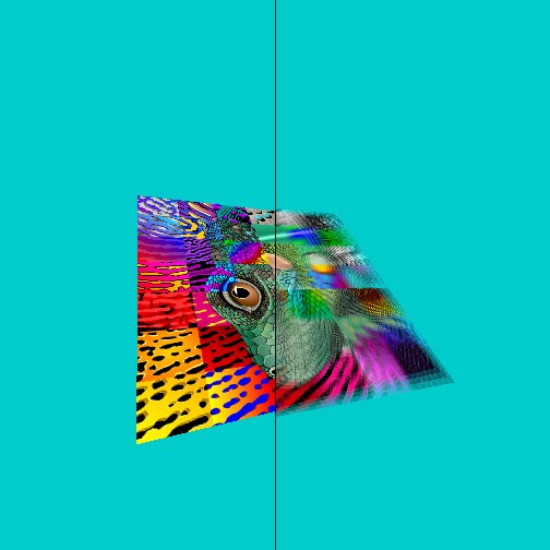 Quad if flying around - with motion blur begin shown - we show the motion blur on the right side, and without on the left - jus...